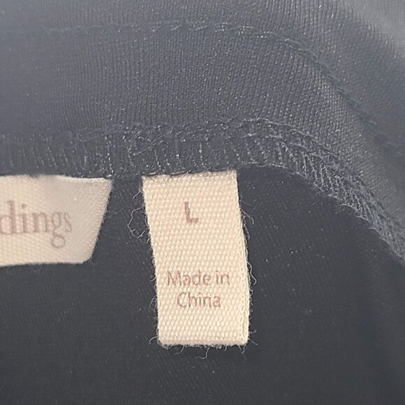 Soft Surrounding Women's Elastic Waist Legging Pant High Rise Solid Black Size L - Picture 10 of 10